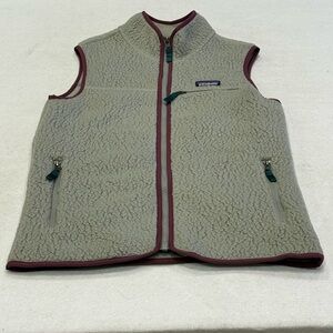 Patagonia  Fleece Vest - Gray and Burgundy Womens size M